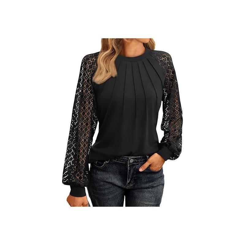 Women Crochet Round Neck Top
