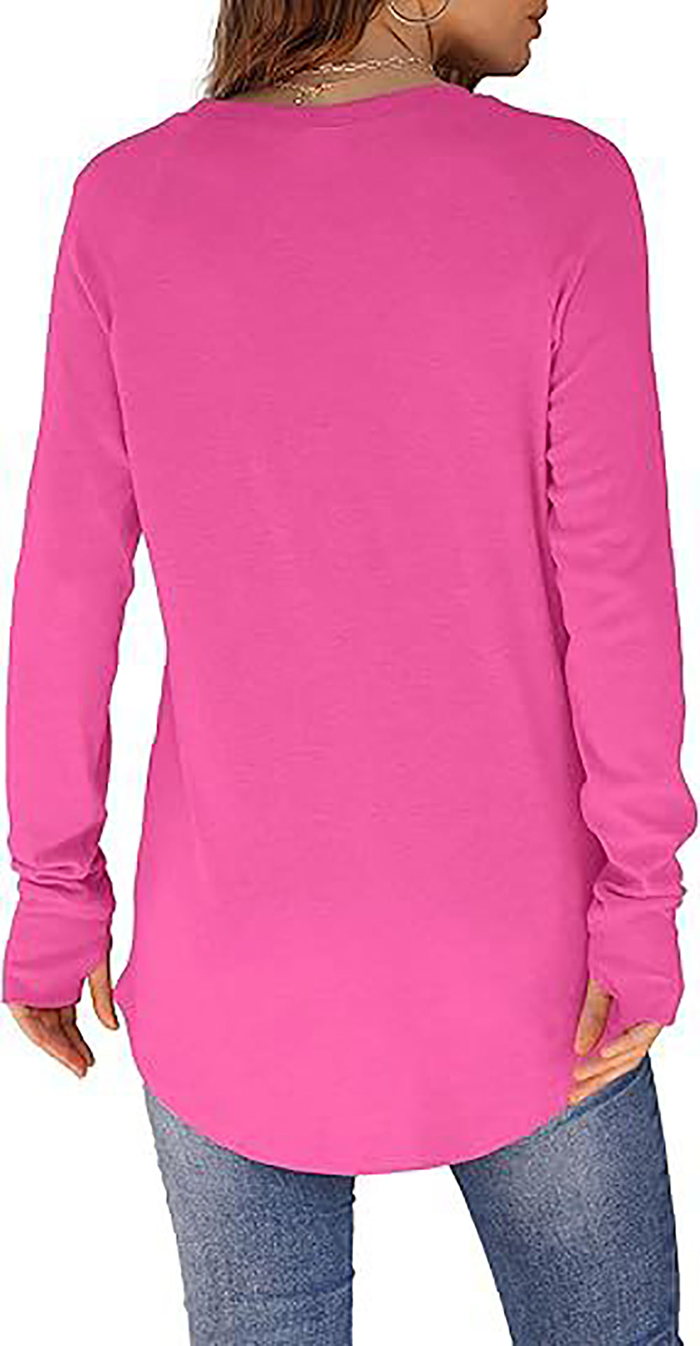 Women Solid Round Neck Top