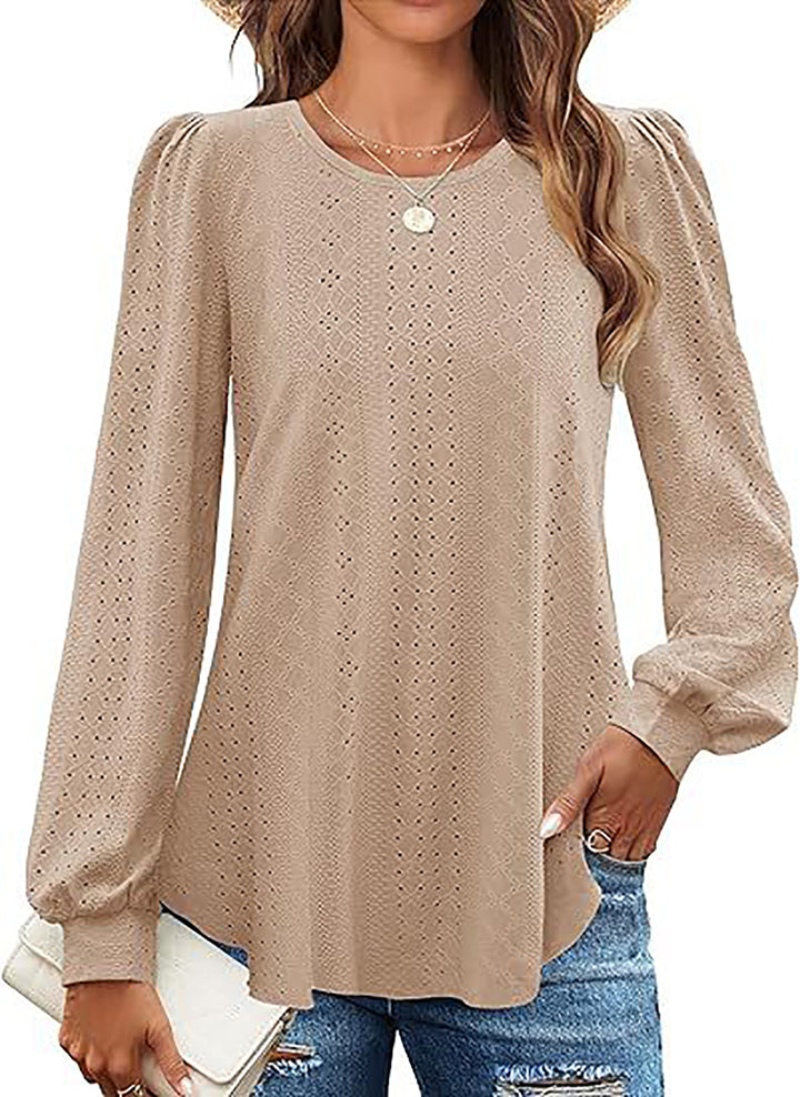 Women Self Design Cuffed Sleeves Top