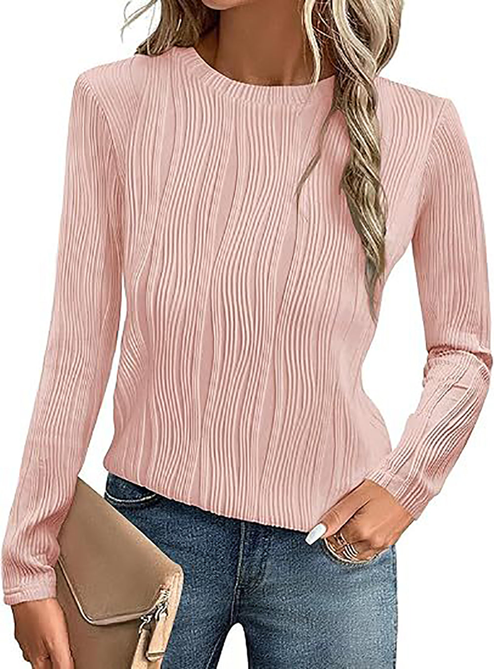 Women Solid Round Neck Top