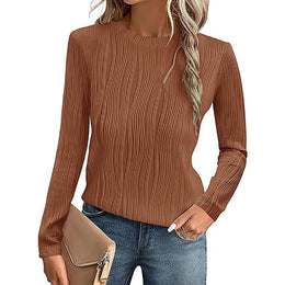 Women Solid Round Neck Top
