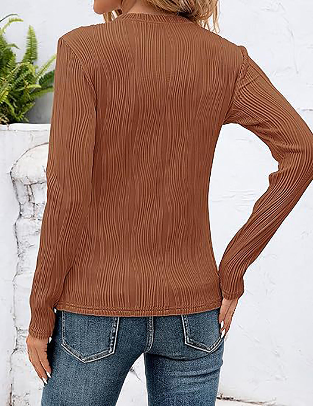Women Solid Round Neck Top