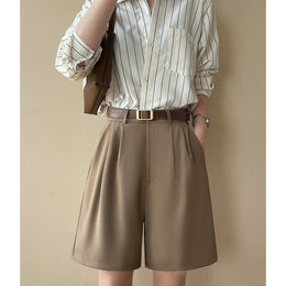 Solid Mid-Rise Regular Shorts