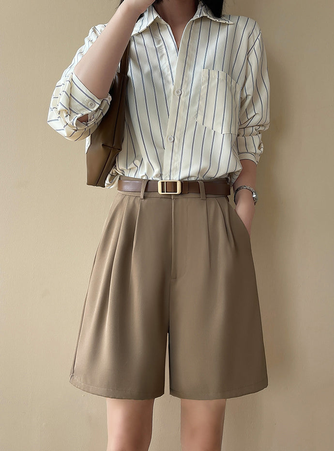 Solid Mid-Rise Regular Shorts