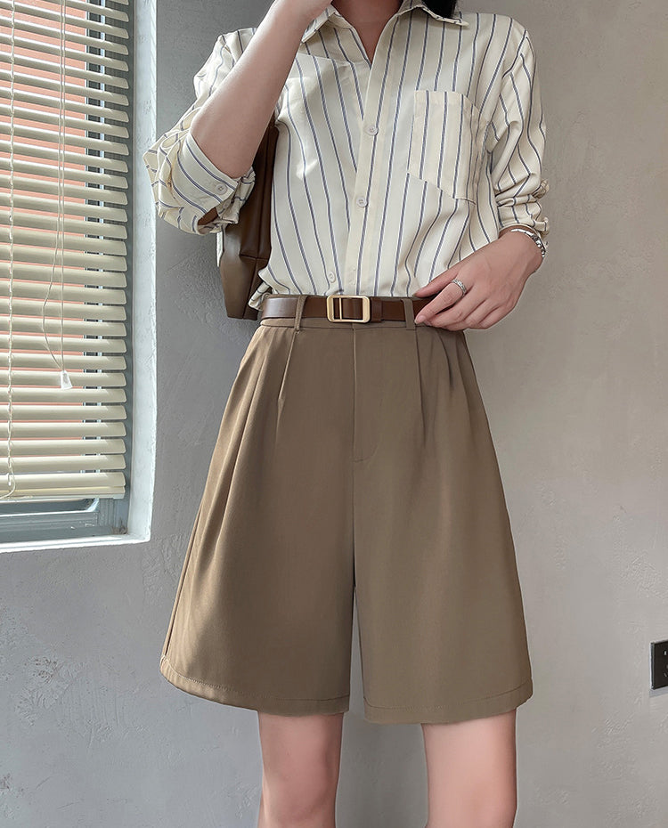 Solid Mid-Rise Regular Shorts