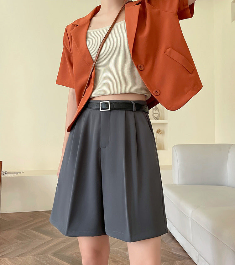 Solid Mid-Rise Regular Shorts