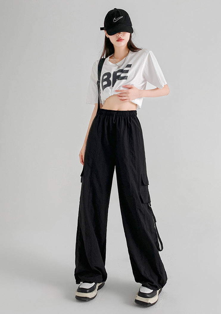 Women Loose Fit Wrinkle Free Cargos Trousers