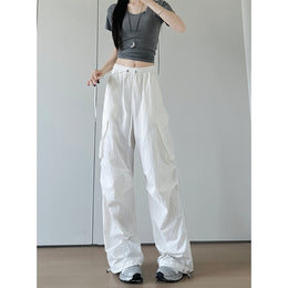 Women Easy Wash Pleated Cargos Trousers