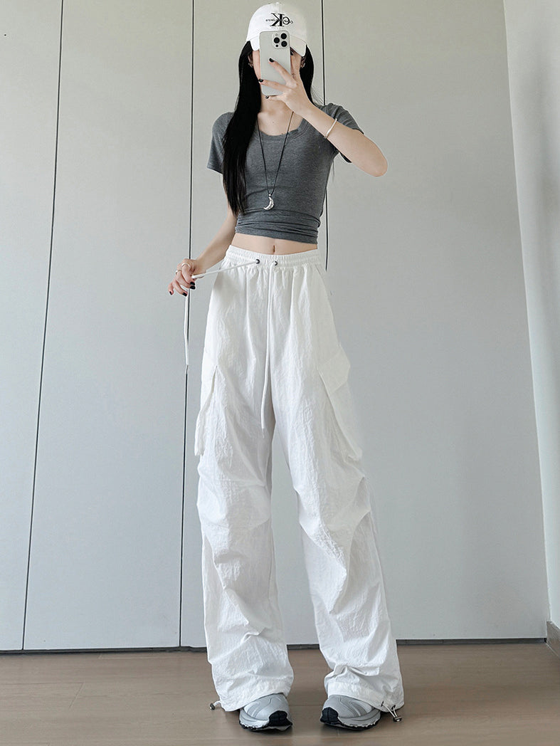 Women Easy Wash Pleated Cargos Trousers