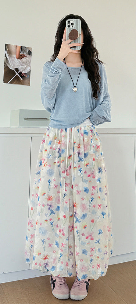 Women Floral Printed Loose Fit Wrinkle Free Trousers