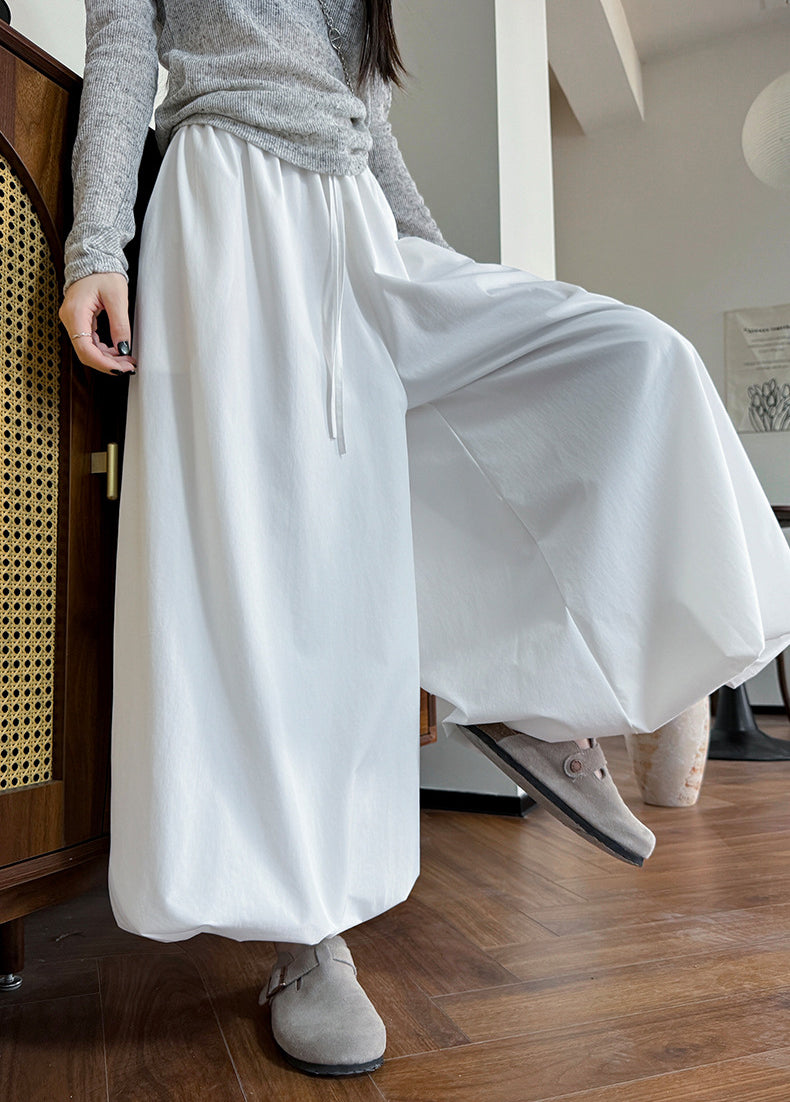 Women Solid  Loose Fit Pleated Culottes Trousers