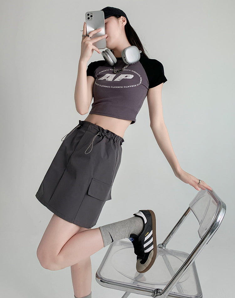 Straight Mini Skirt