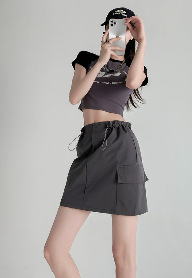 Straight Mini Skirt