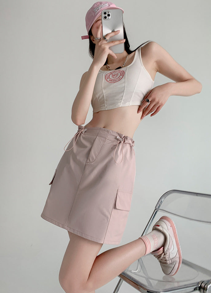 A-Line Straight Mini Skirt