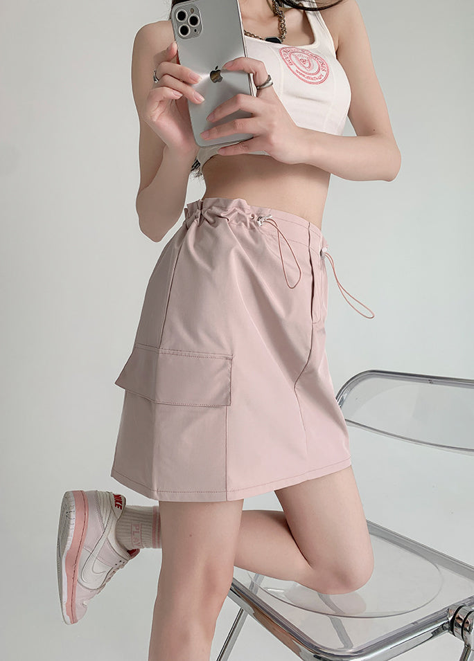 A-Line Straight Mini Skirt