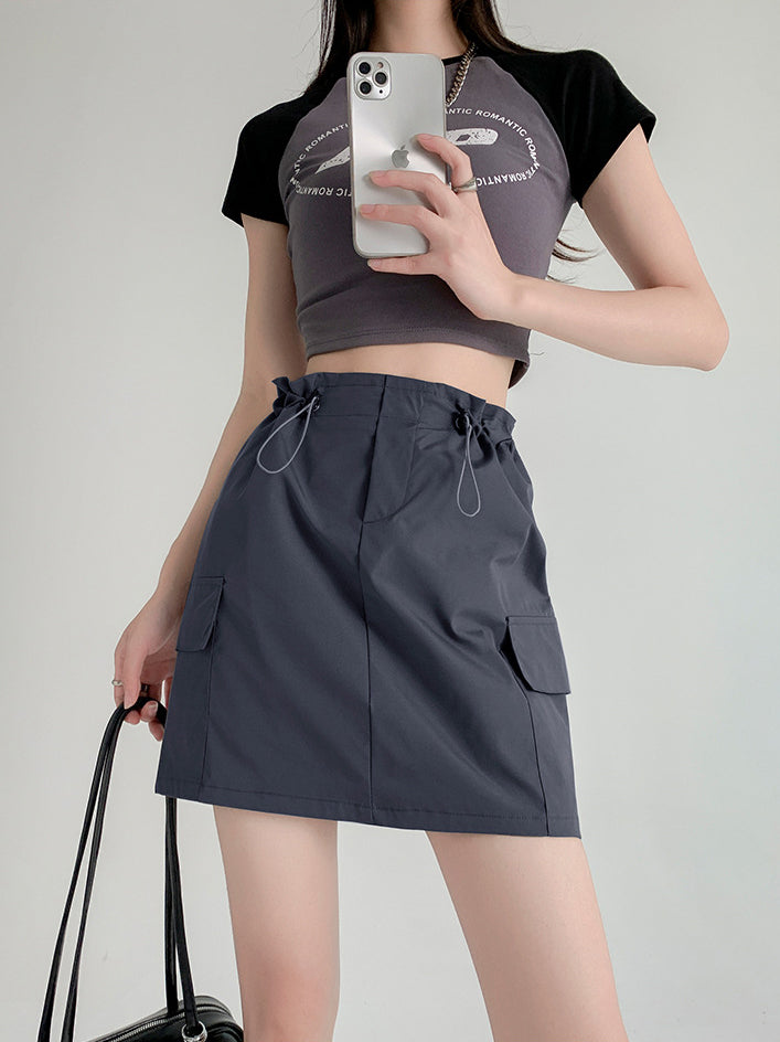 Straight Mini Skirt