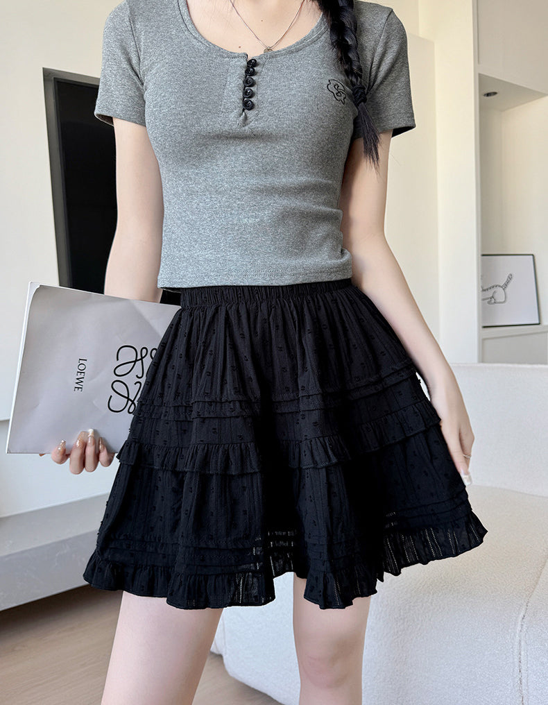 Pure Cotton A-Line Mini Skirt