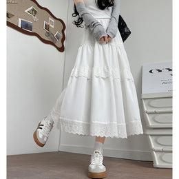 Mid-Rise A-Line Maxi Skirt