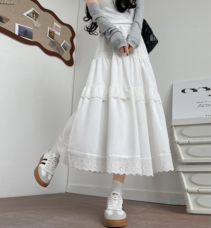 Mid-Rise A-Line Maxi Skirt