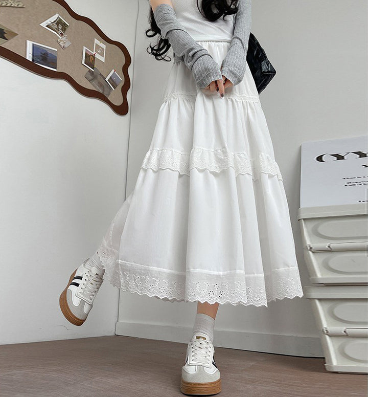 Mid-Rise A-Line Maxi Skirt