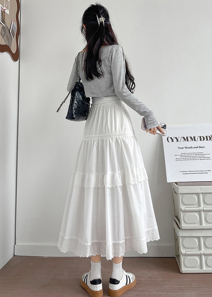 Mid-Rise A-Line Maxi Skirt