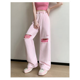 Women Flared Slash Knee Jeans
