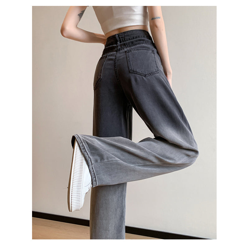 Women Black Flared High-Rise Low Distress Heavy Fade Jeans