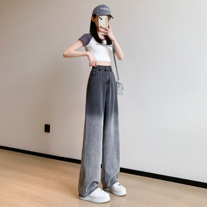 Women Black Flared High-Rise Low Distress Heavy Fade Jeans
