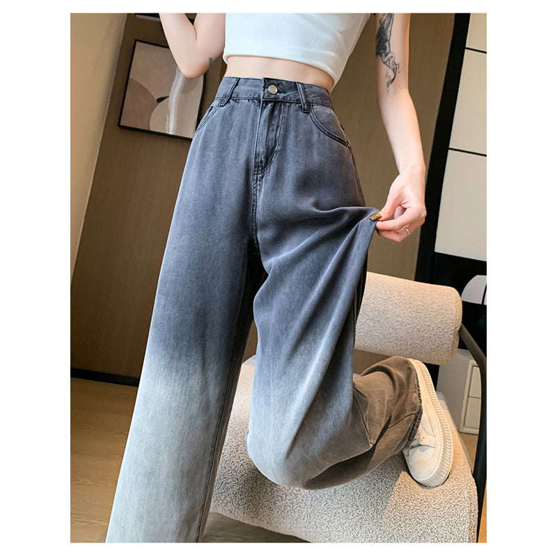 Women Black Flared High-Rise Low Distress Heavy Fade Jeans