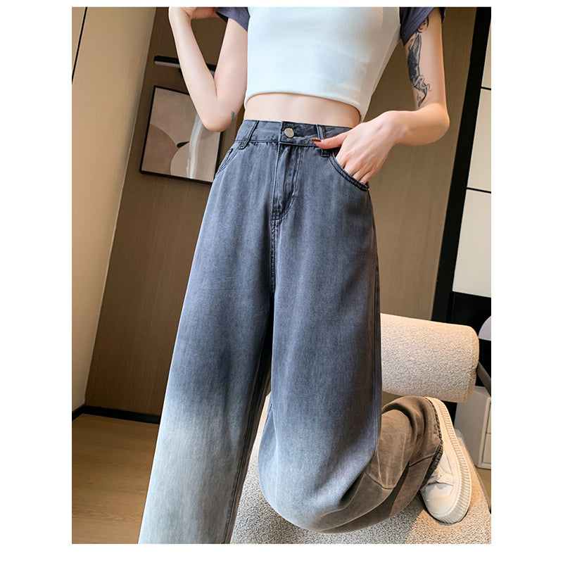 Women Black Flared High-Rise Low Distress Heavy Fade Jeans