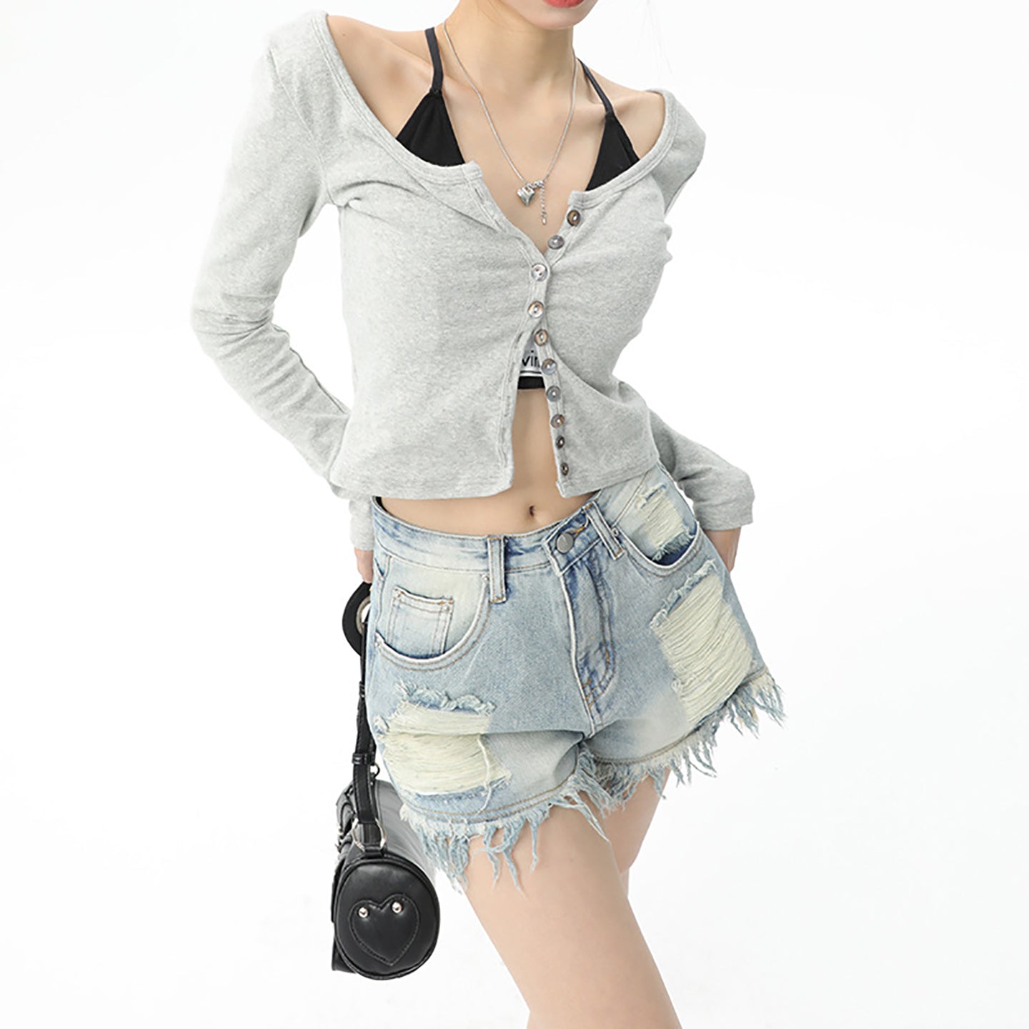 Women Mid-Rise Denim Shorts