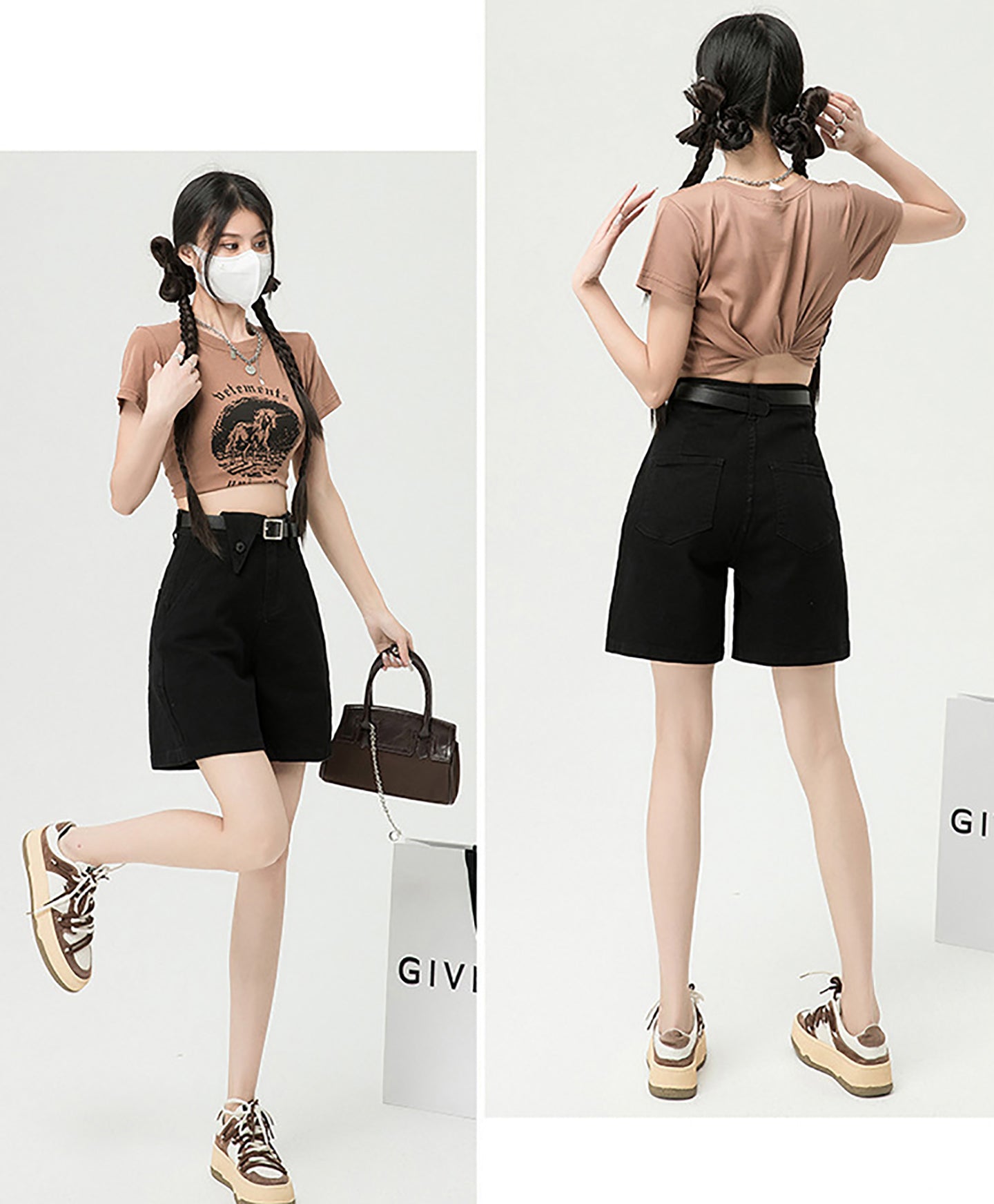 Women Mid-Rise Denim Shorts