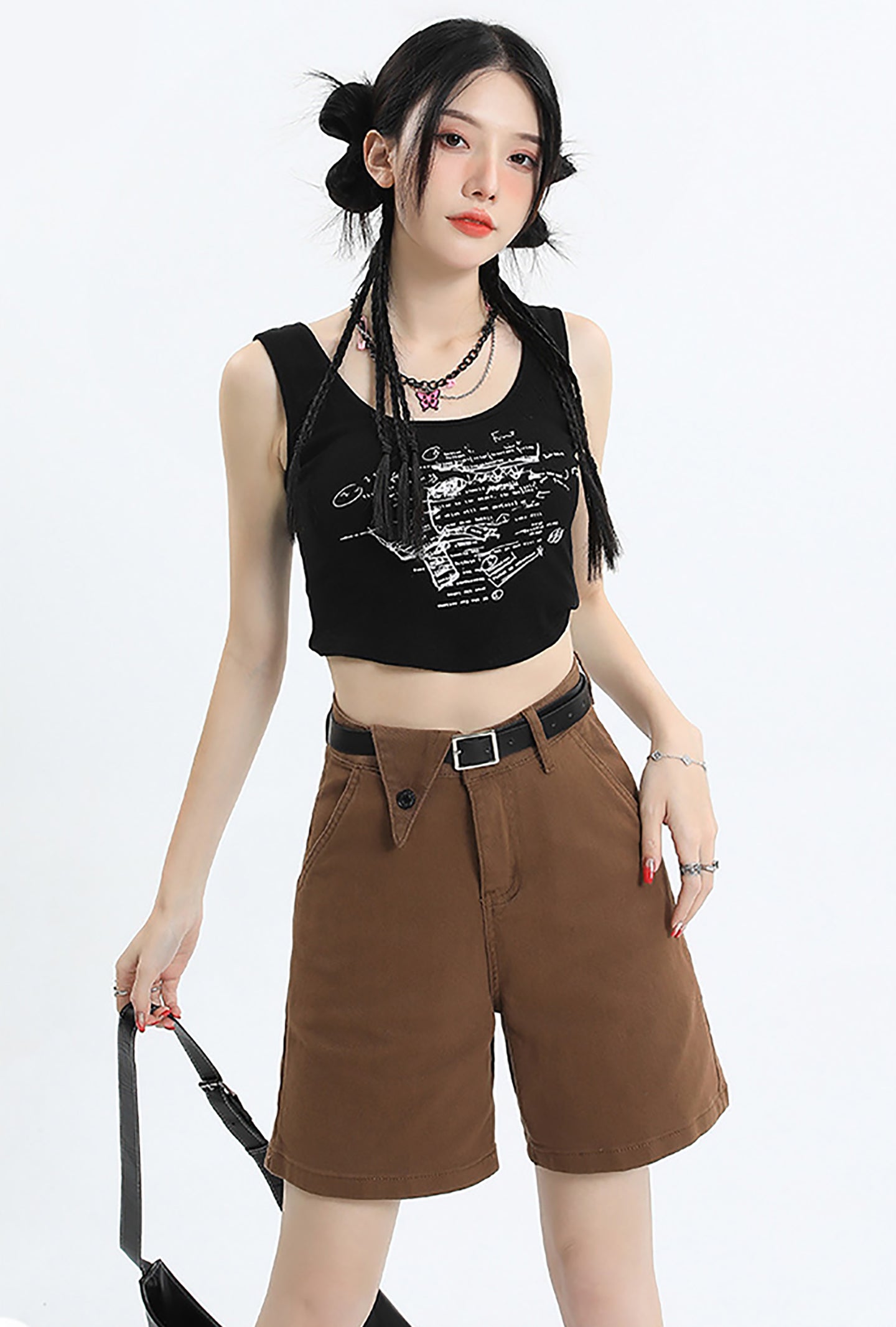 Women Mid-Rise Chino Shorts