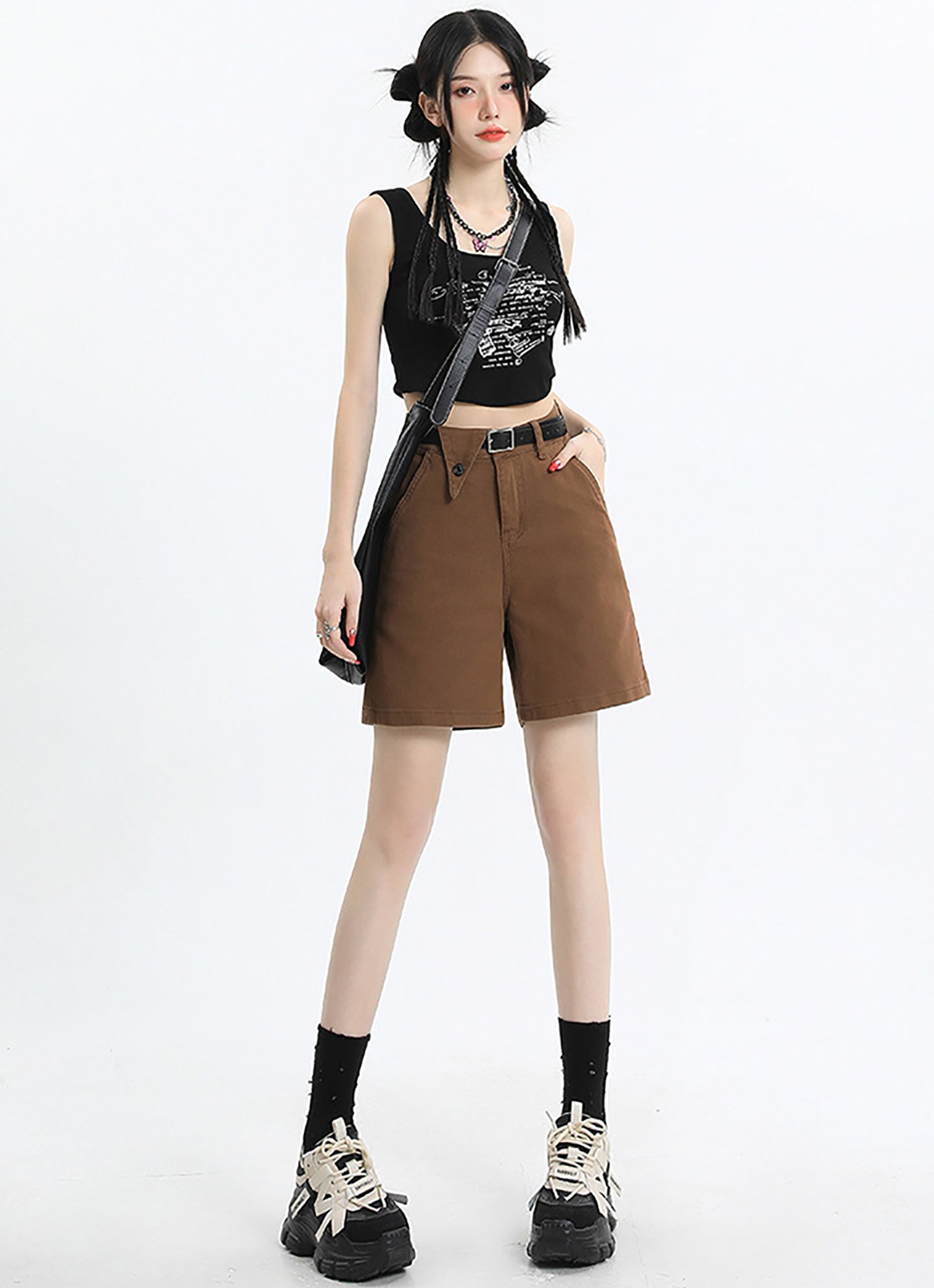 Women Mid-Rise Chino Shorts