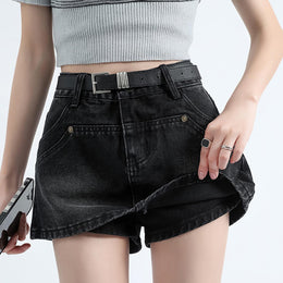 Women Washed Denim Shorts