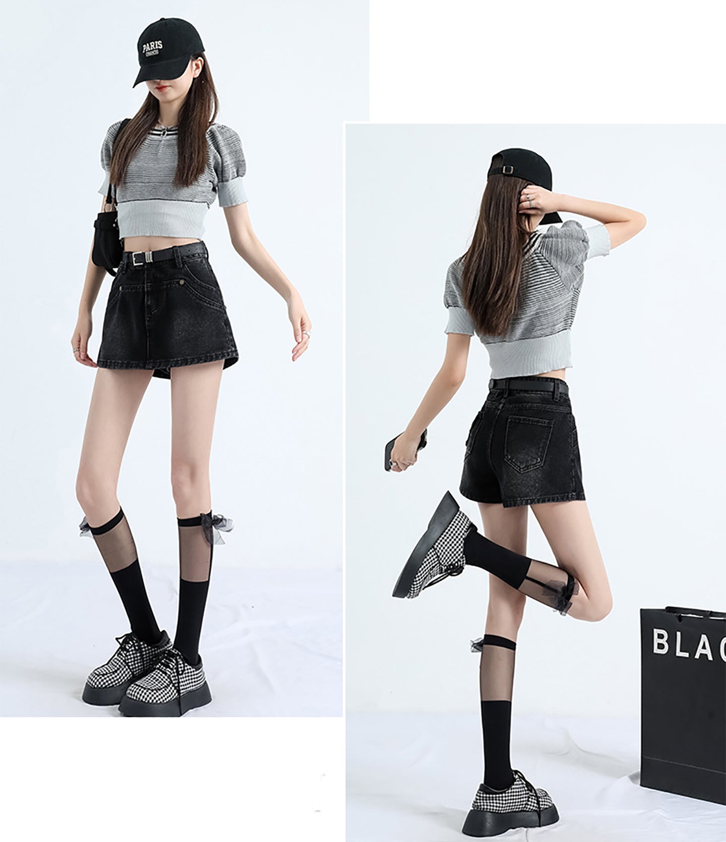 Women Washed Denim Shorts