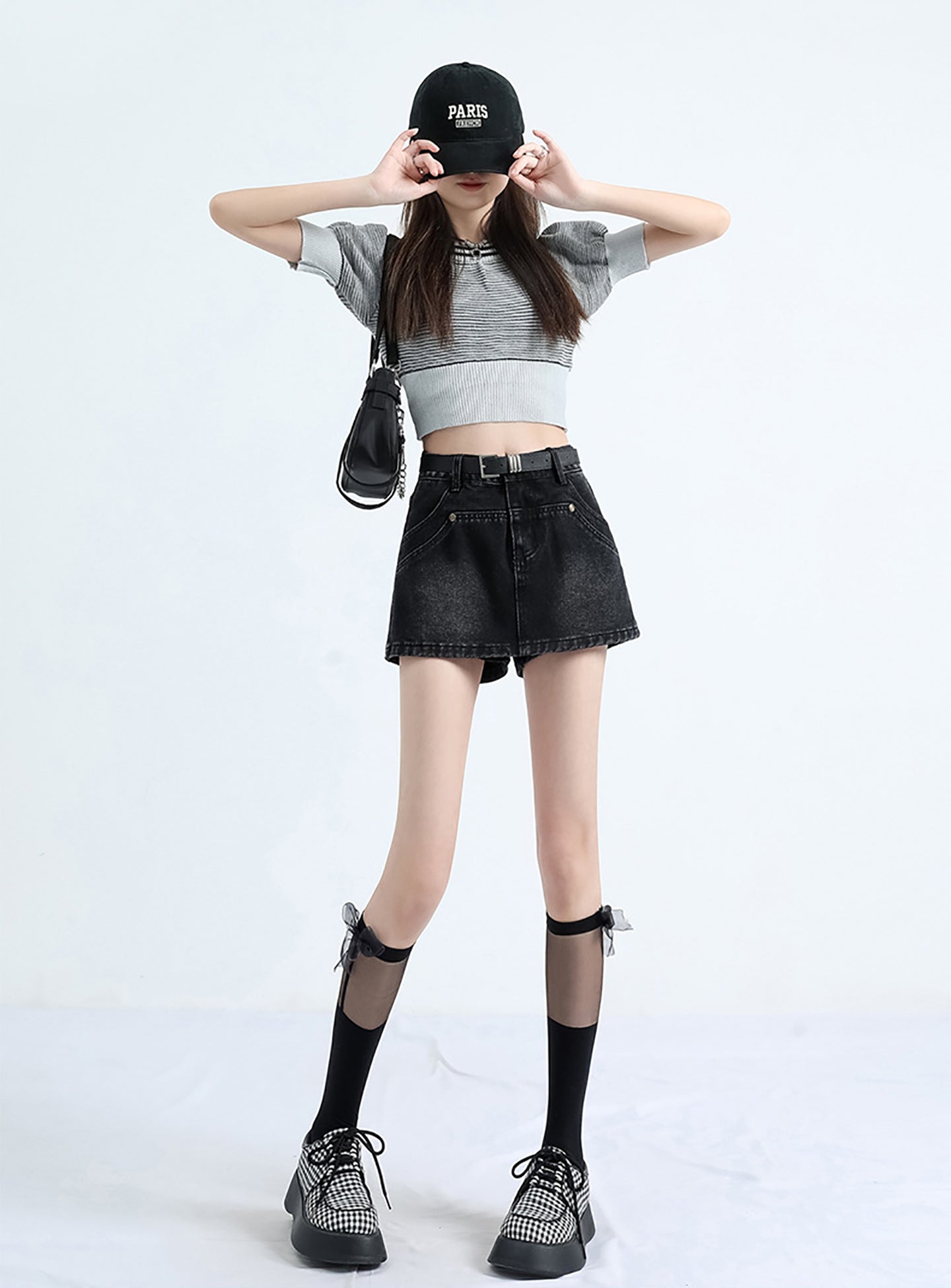Women Washed Denim Shorts