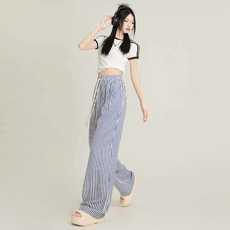 Women Striped Loose Fit Trousers