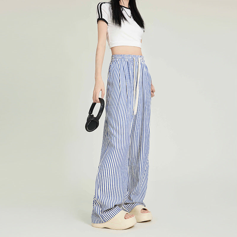 Women Striped Loose Fit Trousers