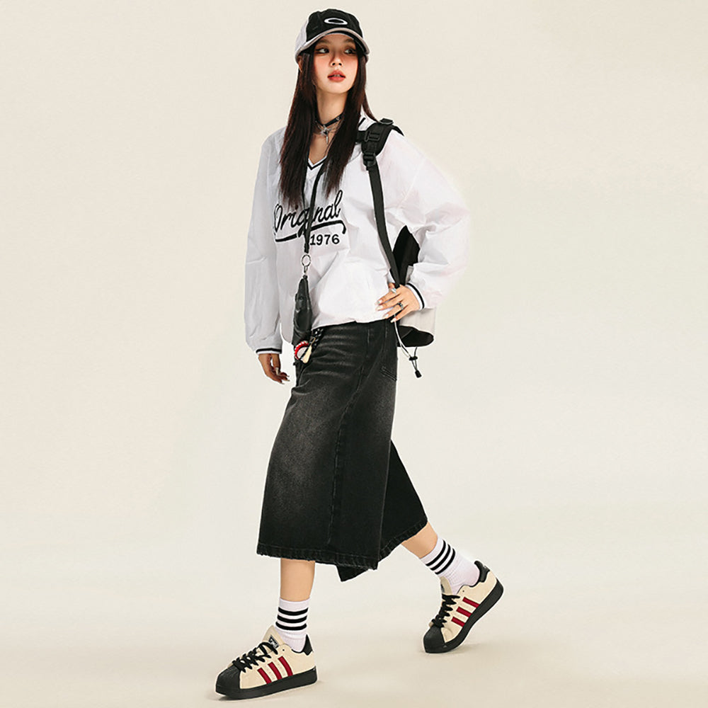 Women Loose Fit Denim Shorts