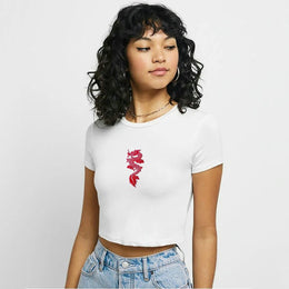 Women Drop-Shoulder Sleeves Pockets Slim Fit T-shirt