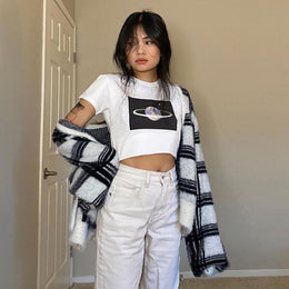 Graphic Printed Crop T-shirt