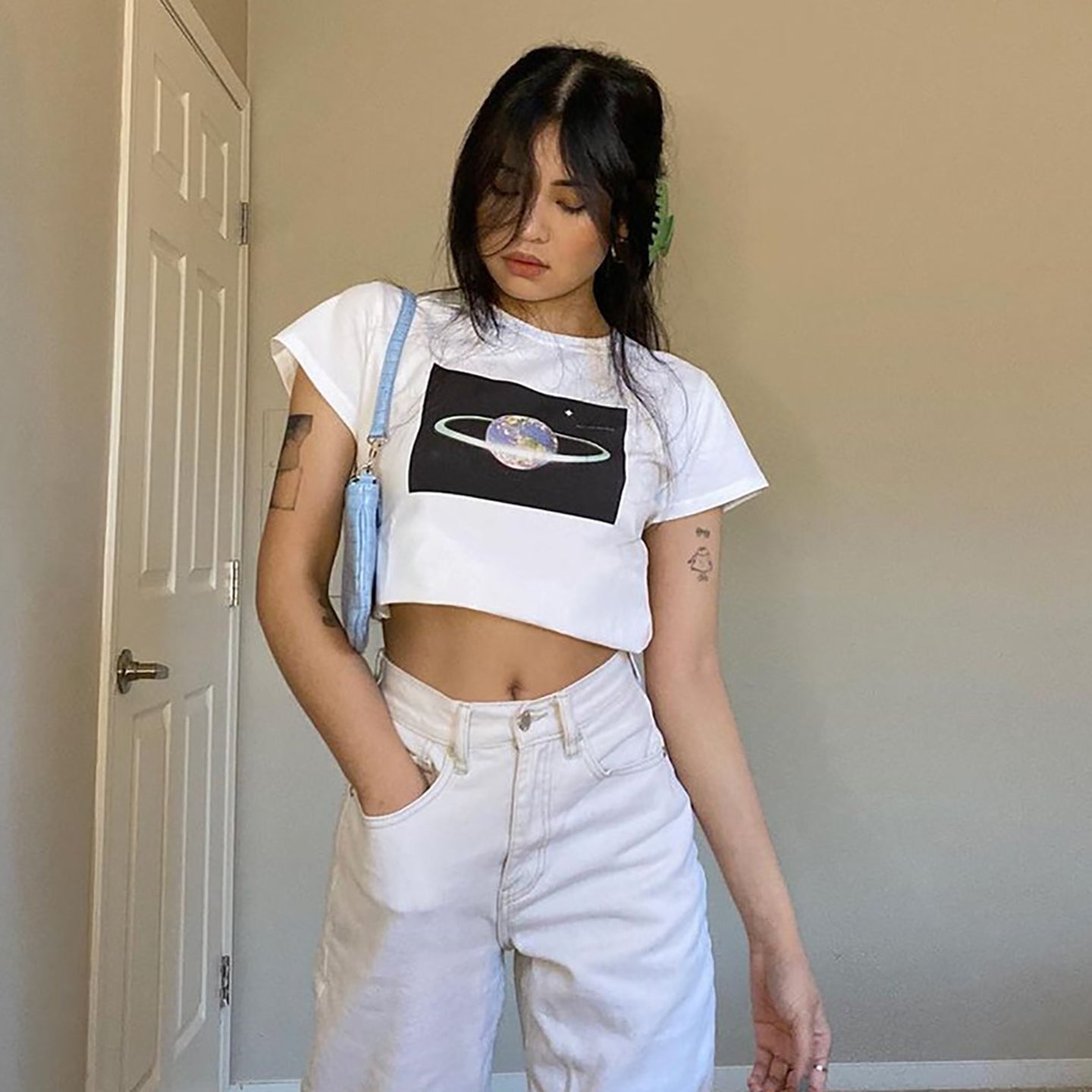 Graphic Printed Crop T-shirt