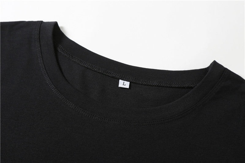 Typography Printed Round Neck Crop Top