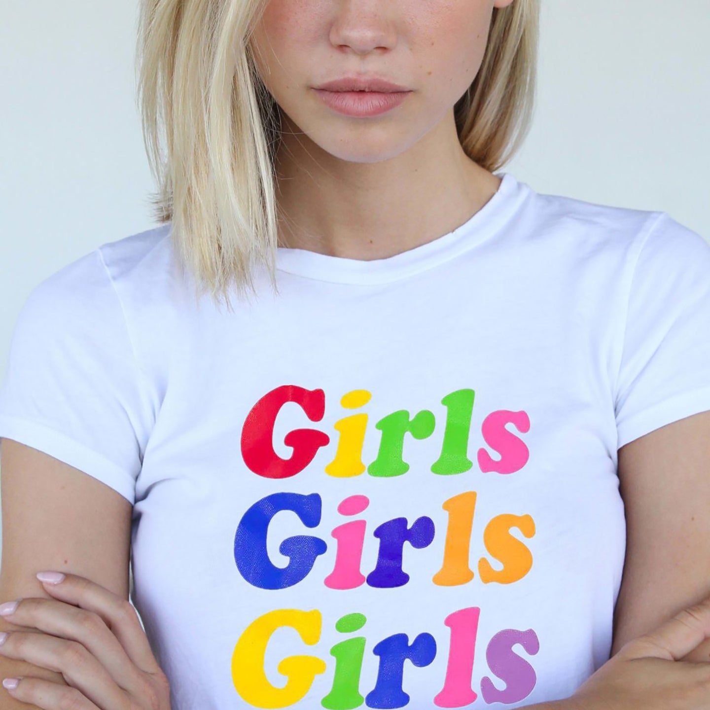 Women Typography Printed Slim Fit T-shirt