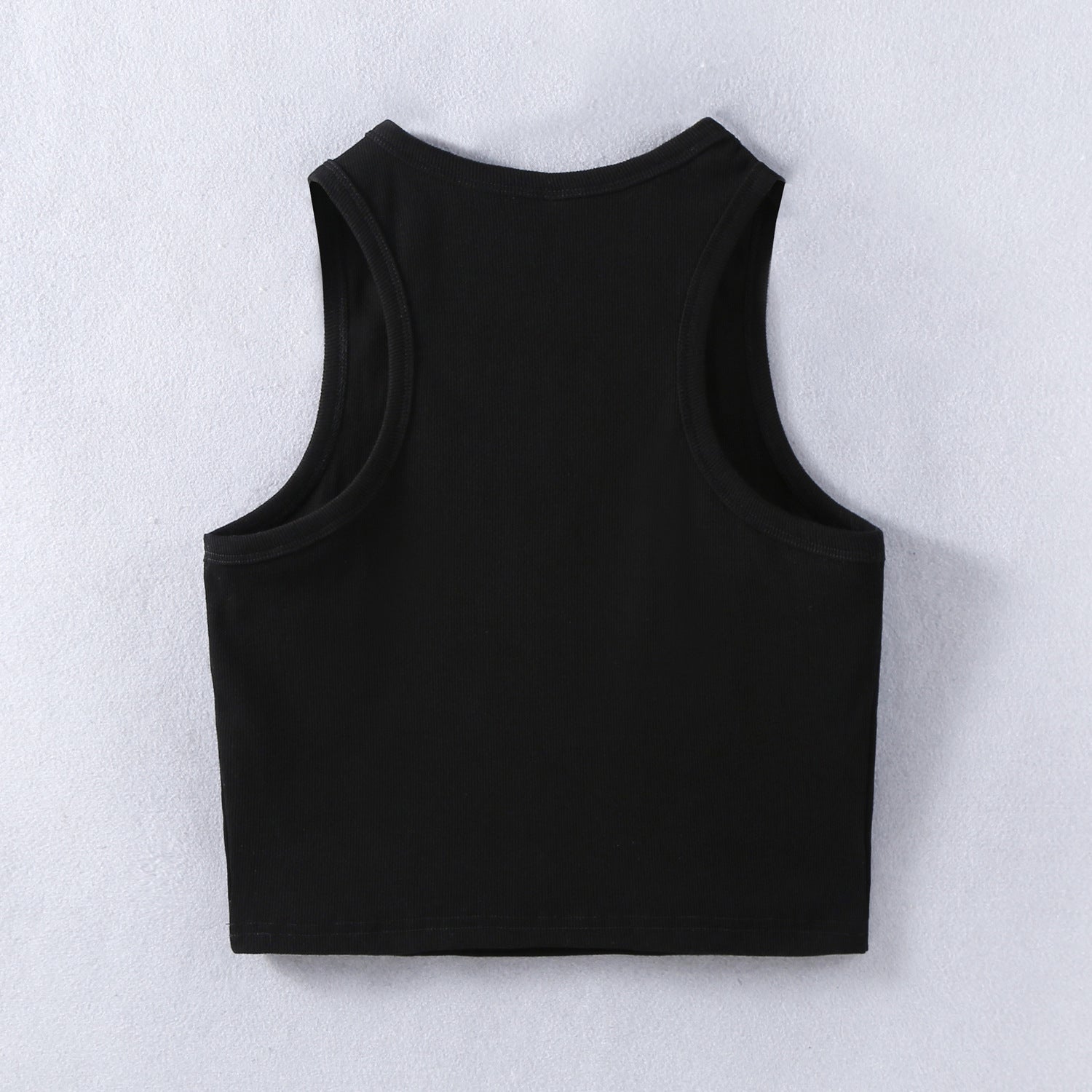 Typography Printed Round Neck Crop Top