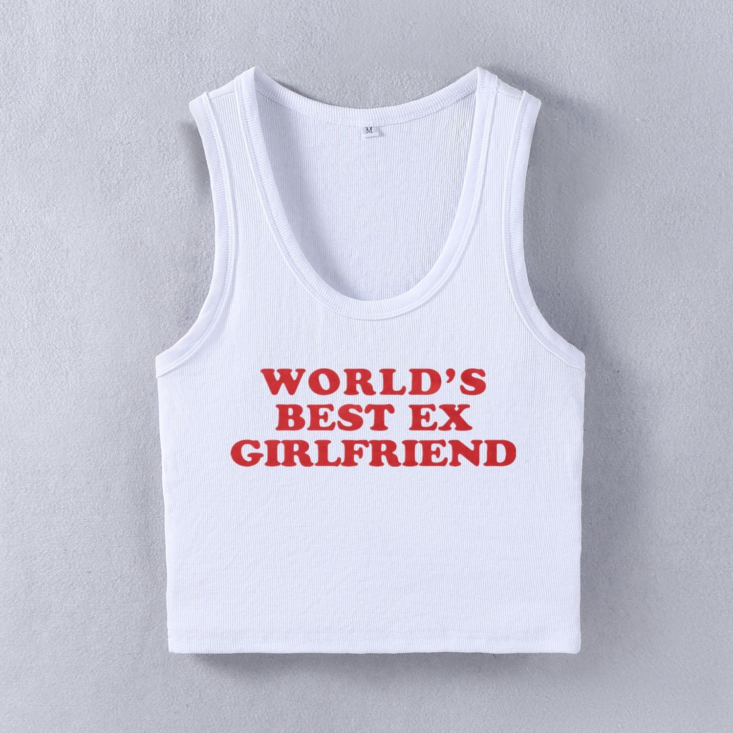 Typography Printed Sleeveless Tank Crop Top