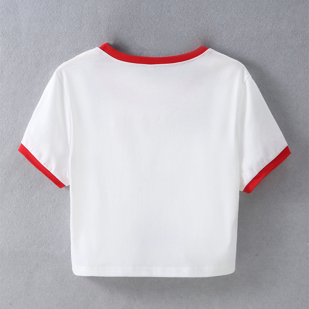 Graphic Printed Round Neck Crop Top