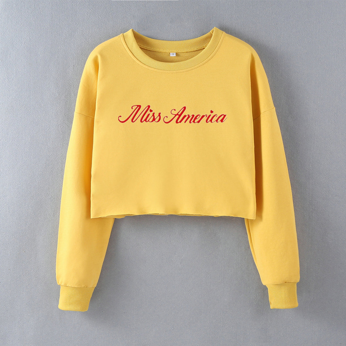 Women Typography Print Cotton Regular Crop Top