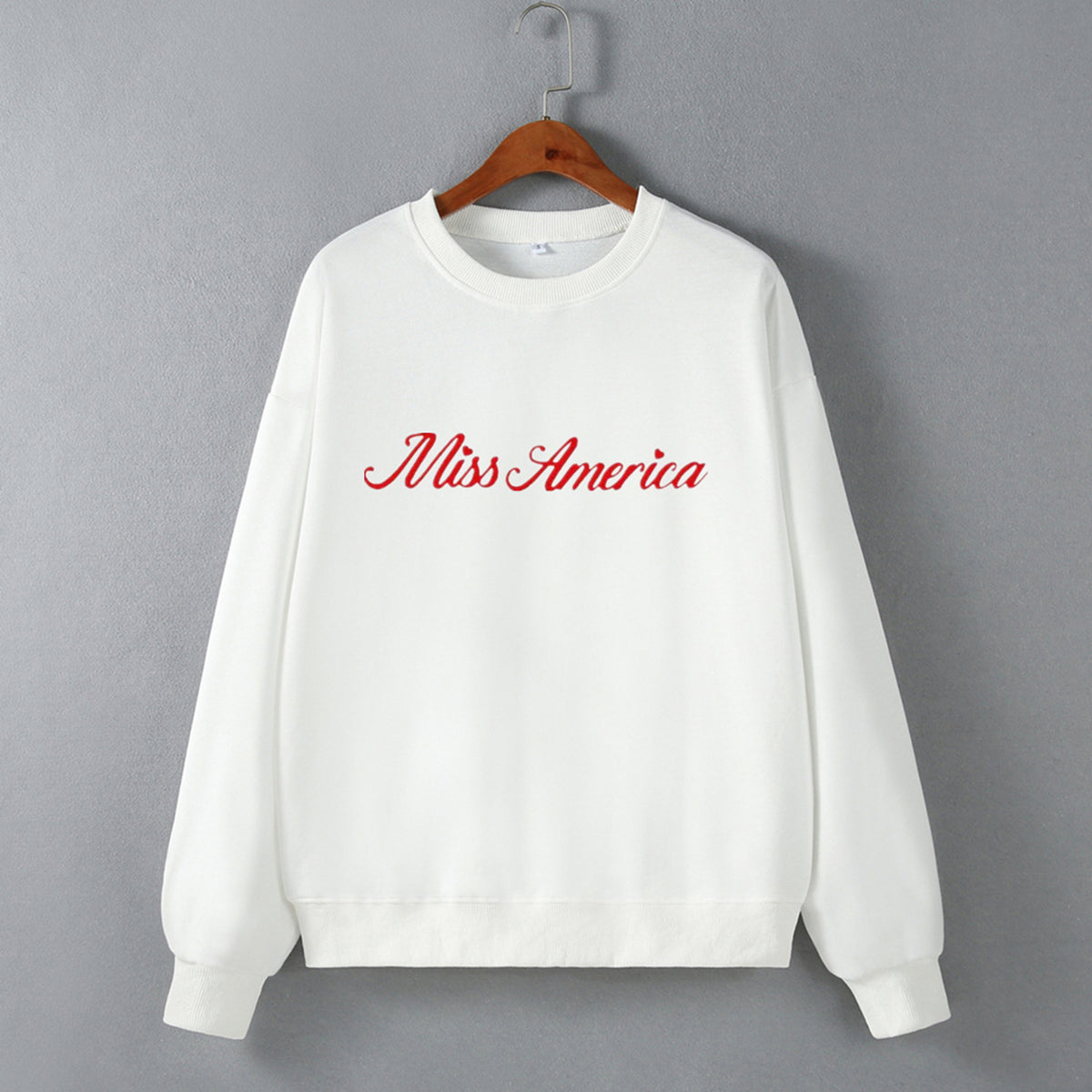 Women Typography Printed Cotton Round Neck Long Sleeves Top